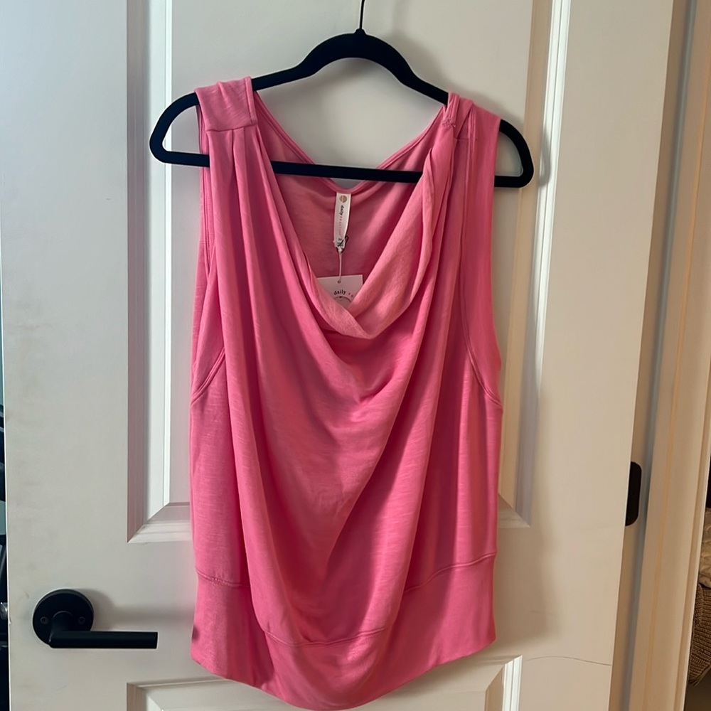 *NWT* Daily Practice by Anthropologie pink cowl neck exercise tank